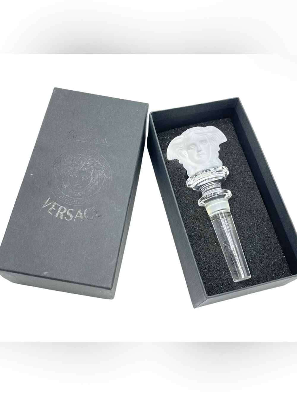Versace - Rosenthal Versace Frosted Crystal Bottle Stopper